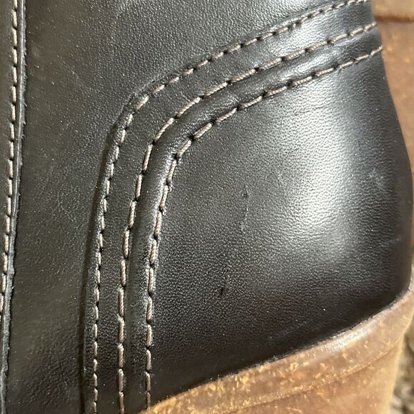 Clarks Artisan Carleta Paris Black Leather Chunky Ankle Boots Women’s Size 7 M - Picture 11 of 11